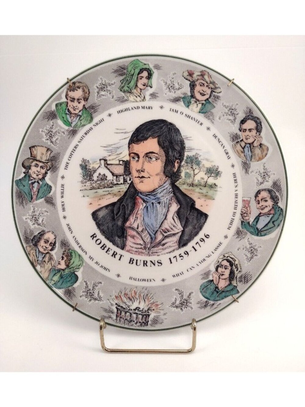 Royal Doulton Robert Burns 1759-1796 Historic Scottish Collector Plate 10 1/2"